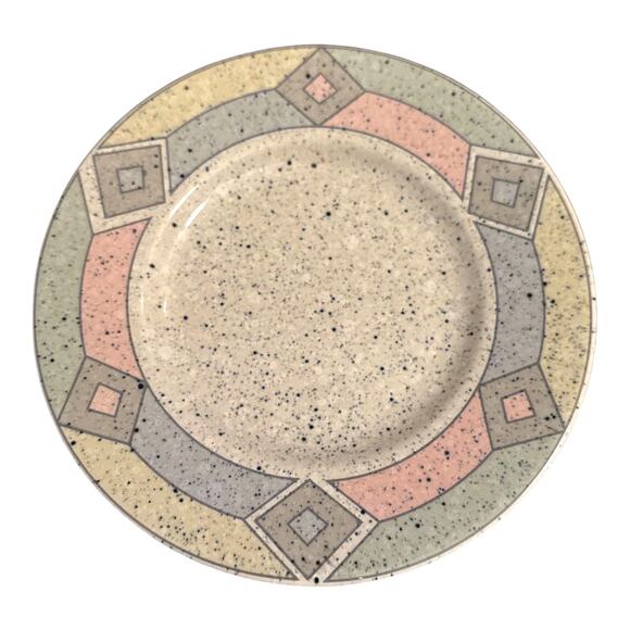 Vintage Lot of 8 Nova Studios Terrazzo MBOO2 Pastel Oven to Table Small Plates - Picture 2 of 4